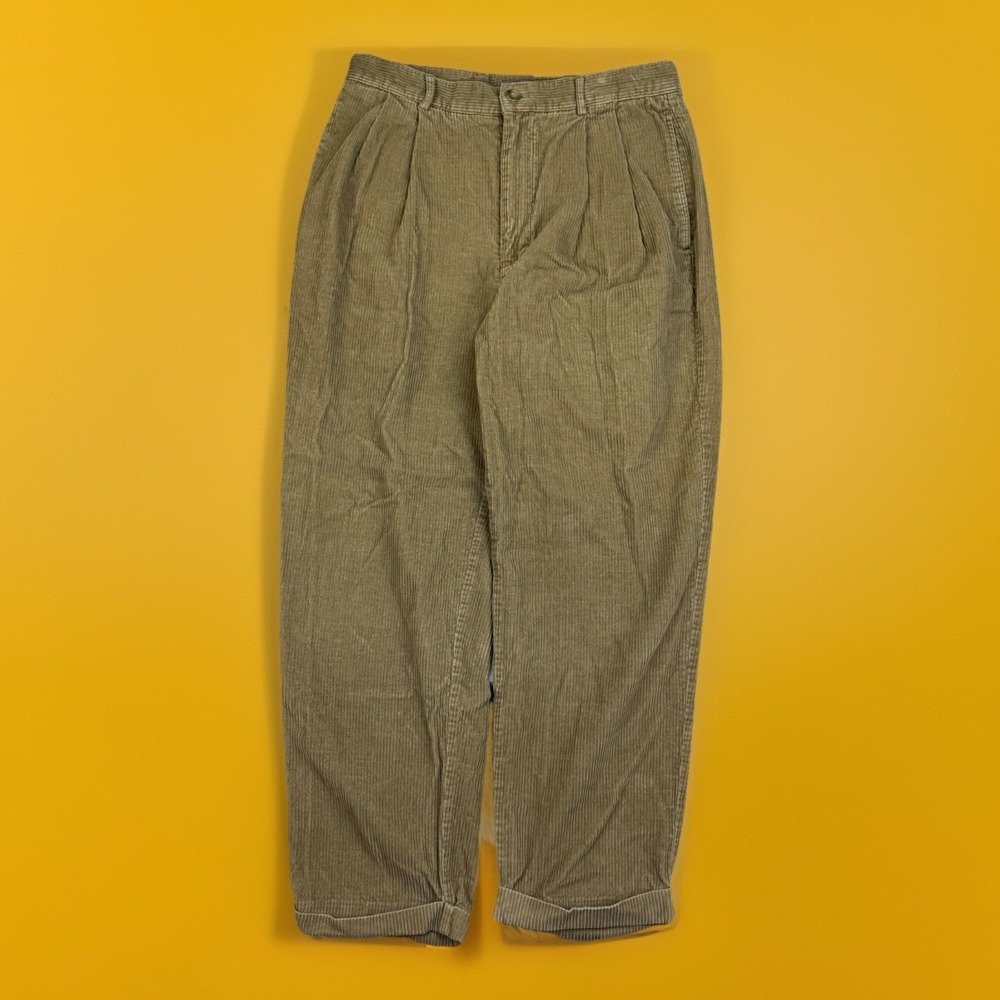 Vintage‎ Corduroy Pants Men 34x30 (Fits 32x29) 90s Y2K Baggy Loose Skater Brown